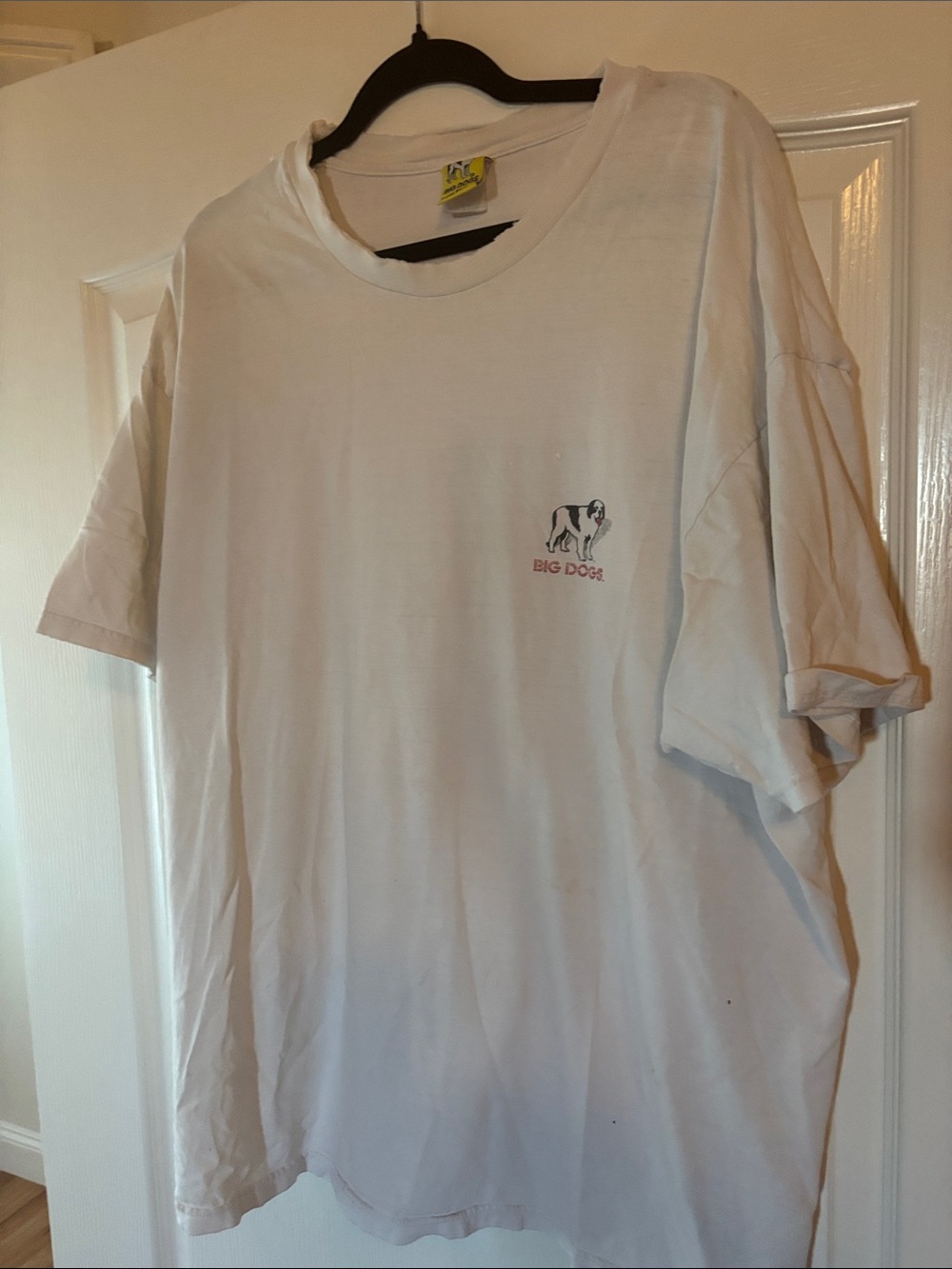 Big Dogs White Short-Sleeve Tee with Small Logo